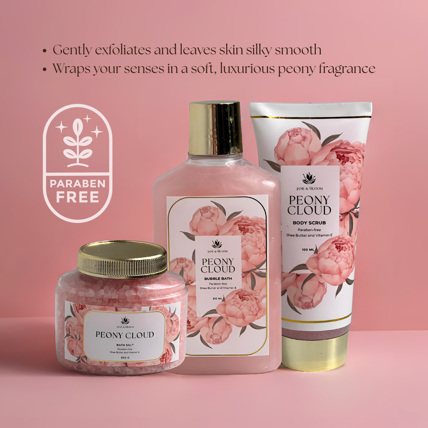 Christmas Spa Gift Basket - Peony Cloud - Premium Pink