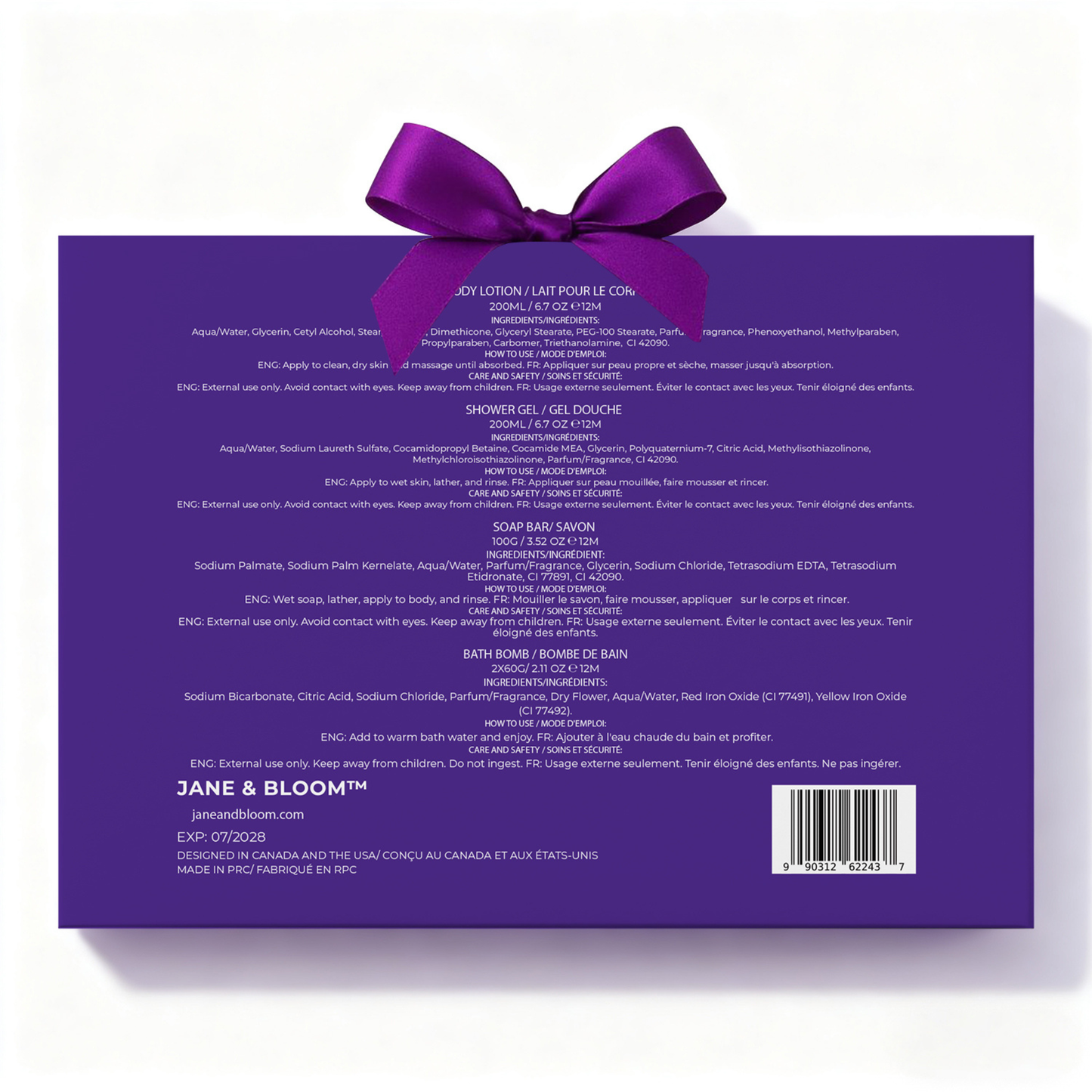 Spa Gift Set Lavender & Bergamot by Jane & Bloom