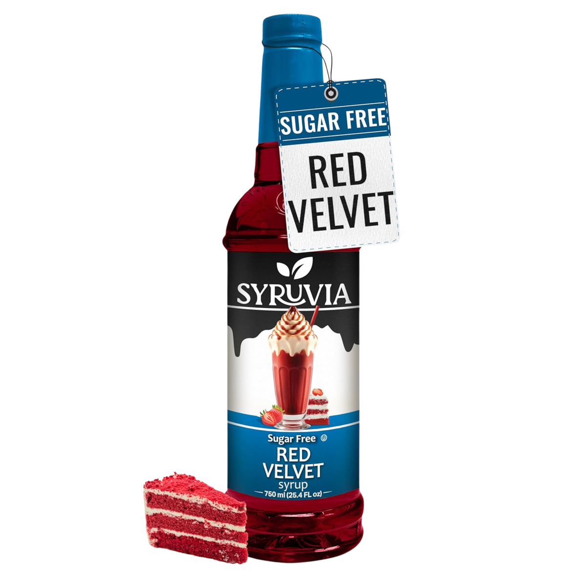 Syruvia sugar-free red velvet syrup bottle