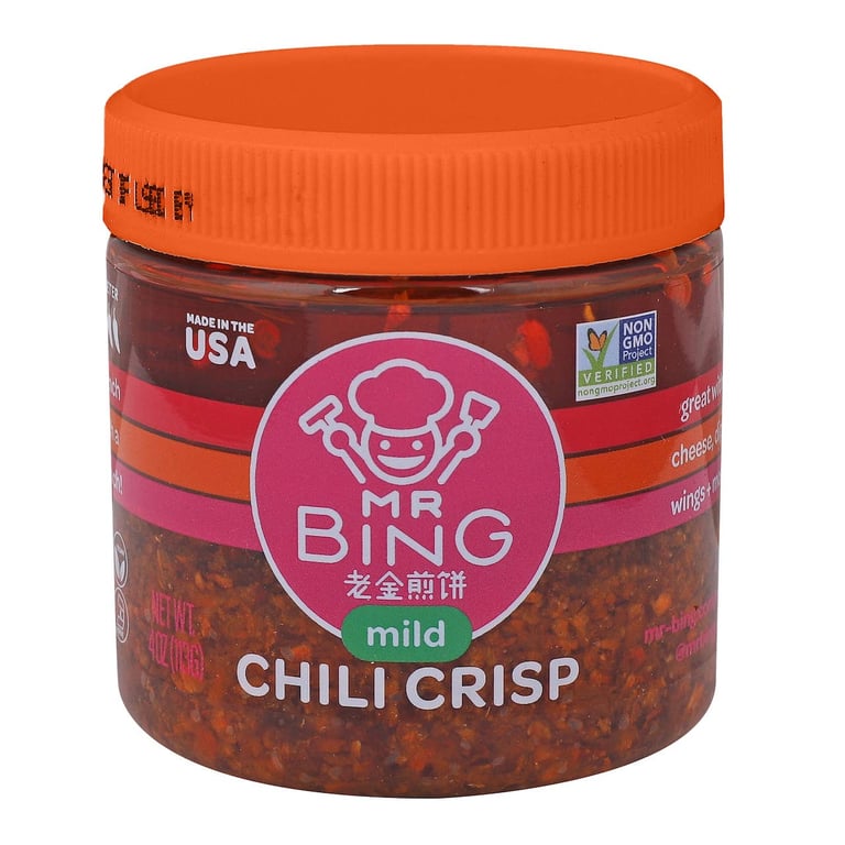 Mr Bing mild chili crisp jar