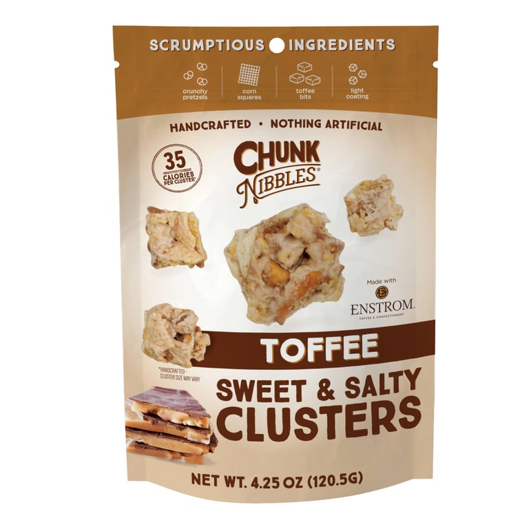 Chunk Nibbles toffee sweet and salty clusters bag