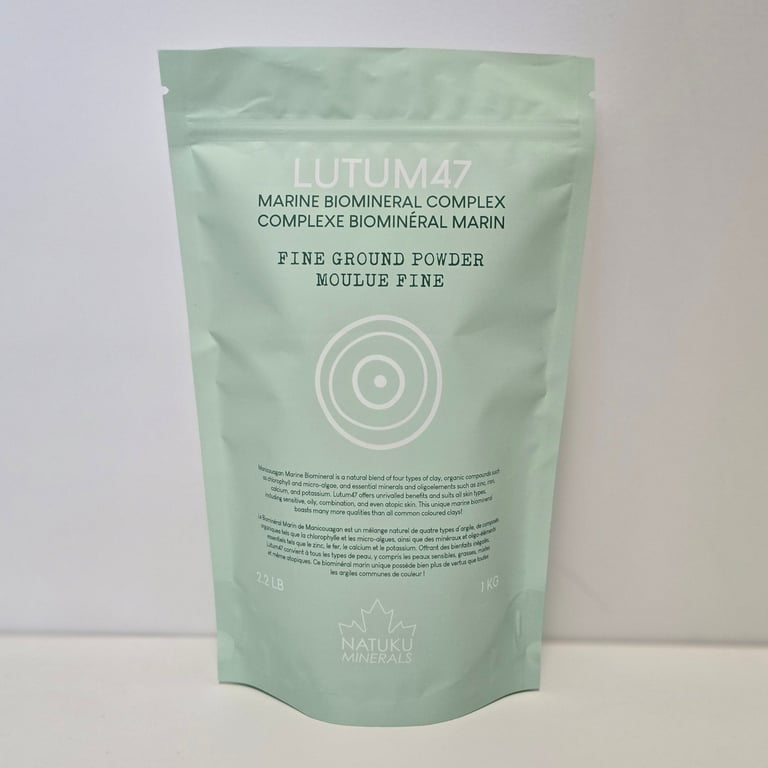 Natuku marine biomineral fine ground clay powder pouch