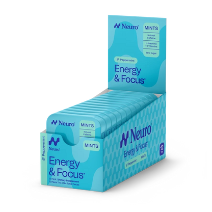 Neuro Energy & Focus Mints – Peppermint – 12 Pack, 12 Each - image 1