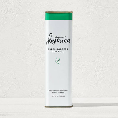 Kosterina Green Goddess Olive Oil – 500 ml | Basil, Garlic, Onion & Lemon Infused EVOO