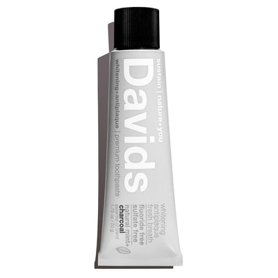 Davids Travel Size Premium Toothpaste  /  Charcoal+Peppermin