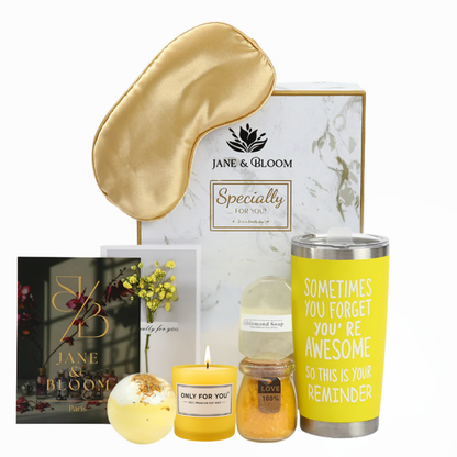 Sun-Kissed Moments Bath Gift Set – 6Pc Spa Kit with Candle, Mug & More - image 1