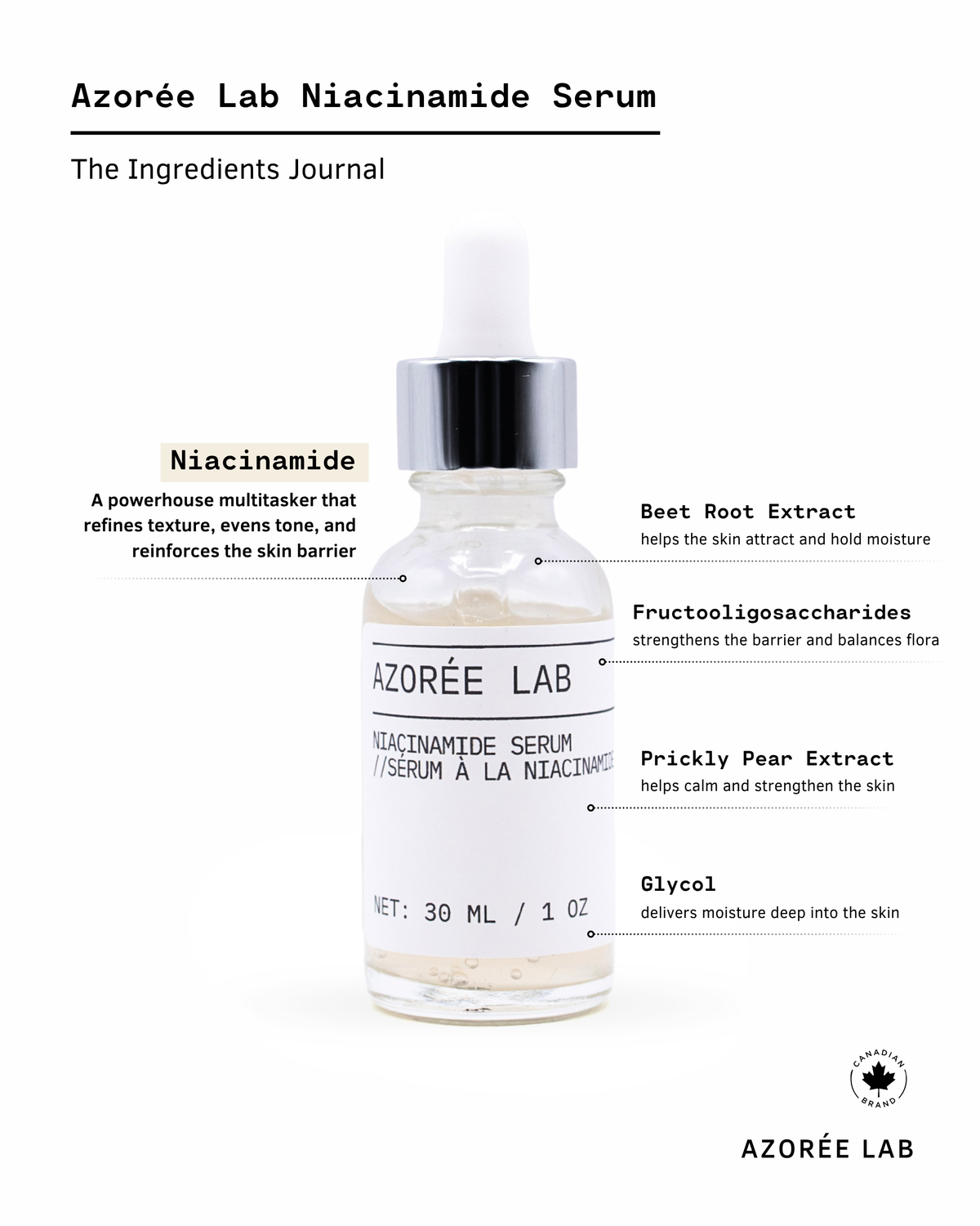 AZORÉE LAB Niacinamide Serum //  Balancing & Brightening - image 2