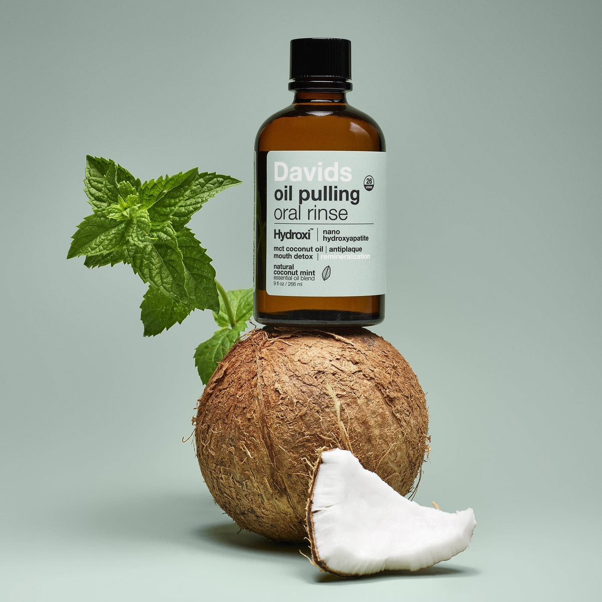 Davids Hydroxi™ Oil Pulling Oral Rinse with Nano Hydroxyapatite / 9oz - image 2