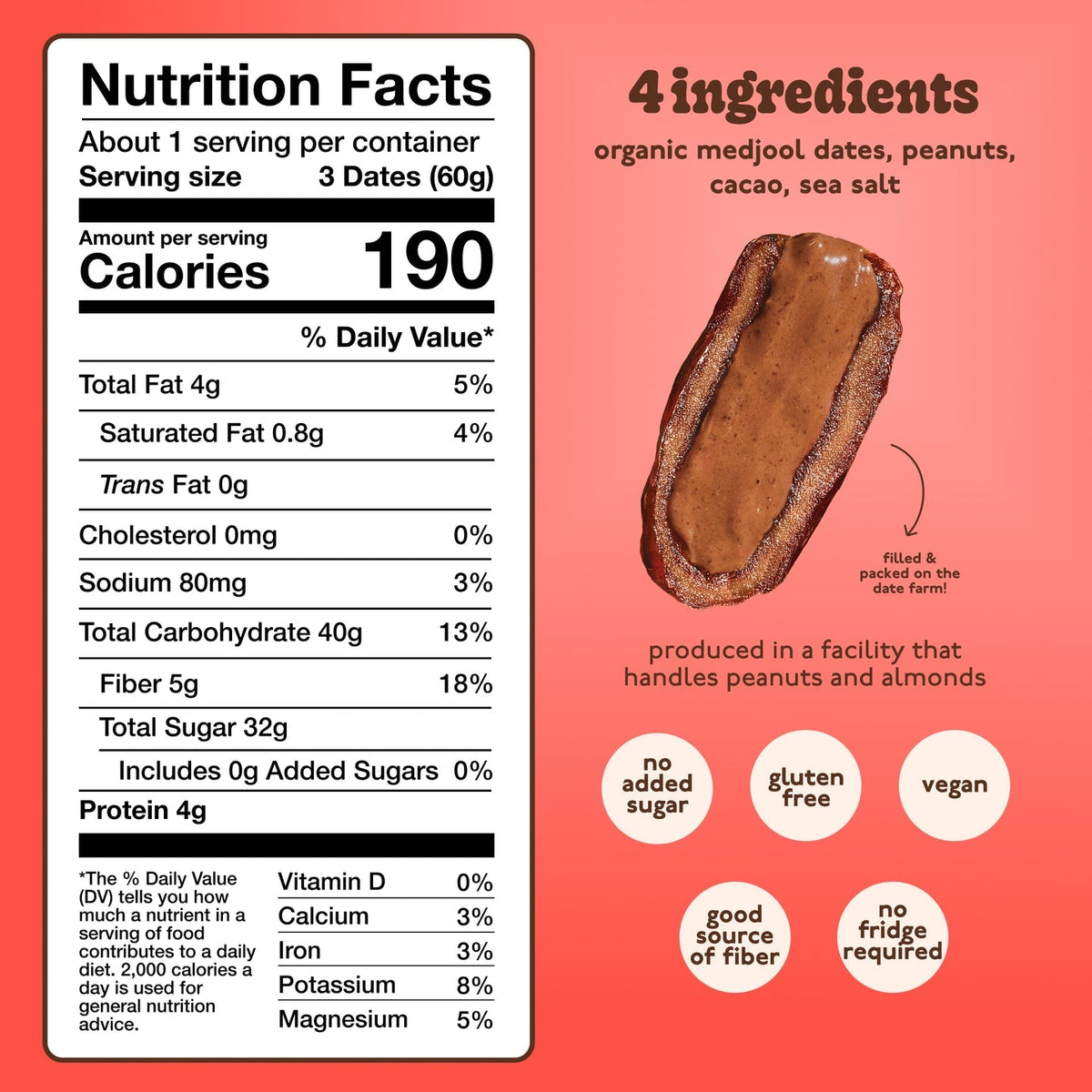Chocolate Peanut Butter Dates Snack Packs – Realsy – 10 Pack - image 5