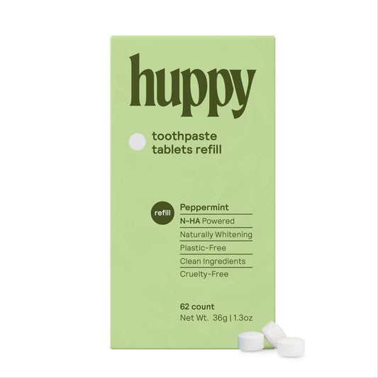 Huppy – Refill – Fluoride-Free Toothpaste Tablets – Peppermint, 62 Tablets - image 1