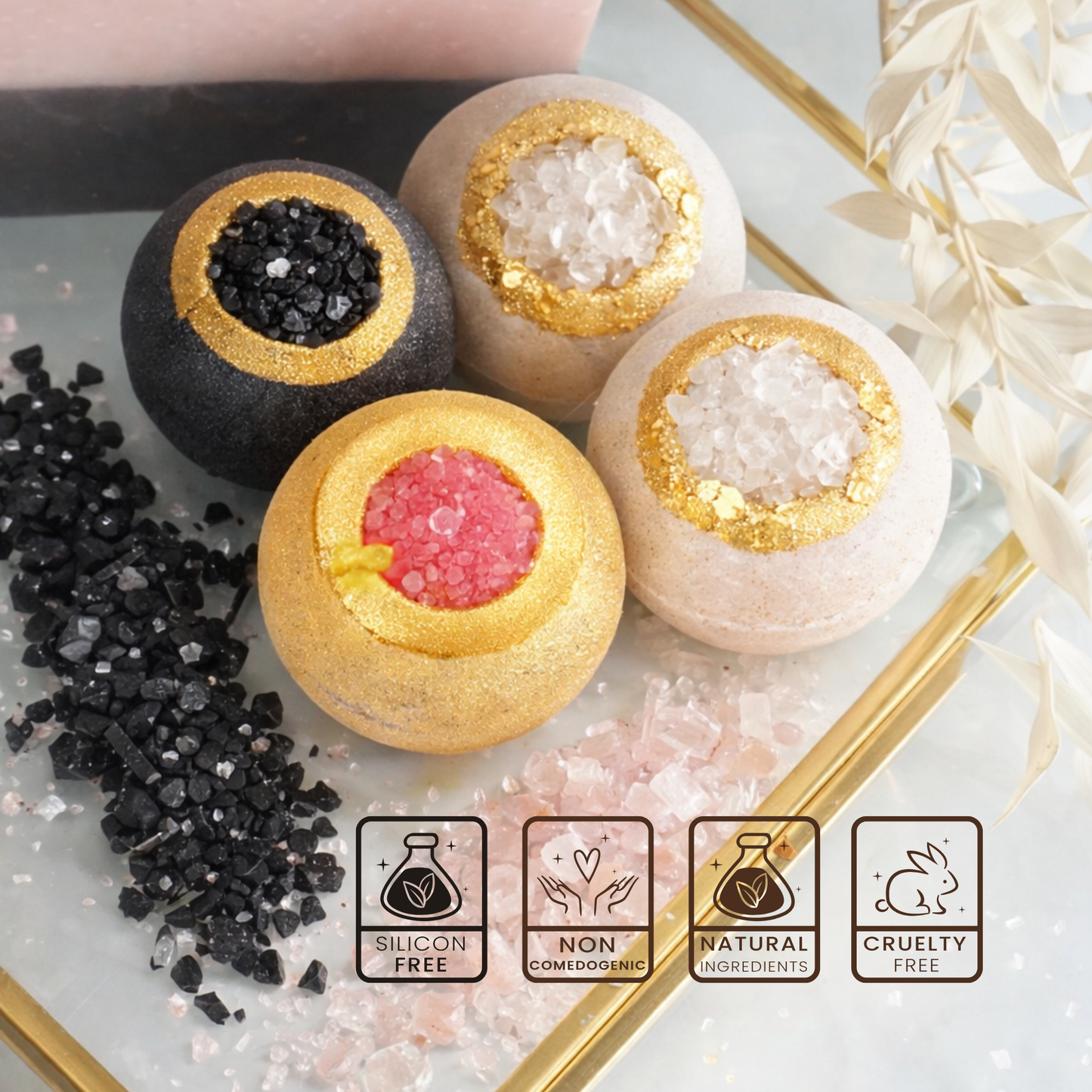 Crystal Luxe Bath Bomb Gift Set - Jane & Bloom