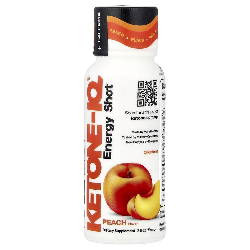 Ketone-IQ +Caffeine Shot, Peach - image 7