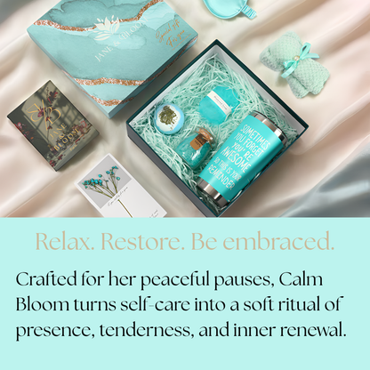 Calm & Bloom Deluxe – Teal Spa Gift Box with Towel Bear - image 4