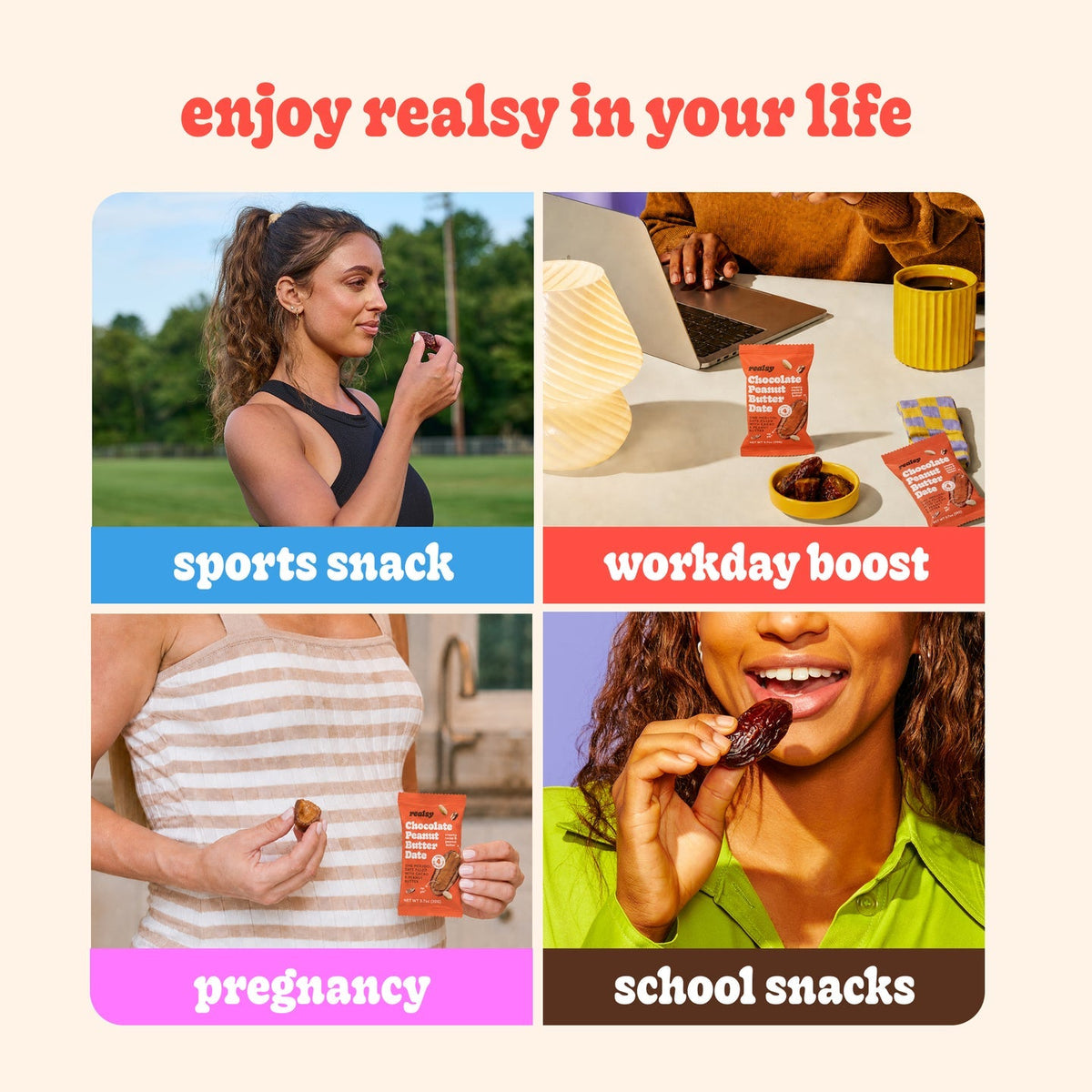 Chocolate Peanut Butter Dates Snack Packs – Realsy – 10 Pack - image 11