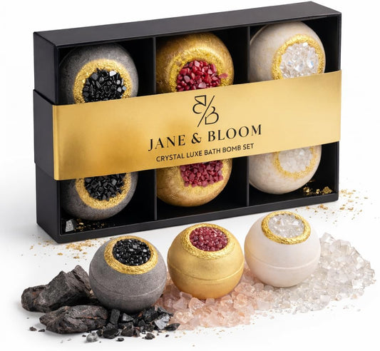 Crystal Luxe Bath Bomb Gift Set - Jane & Bloom