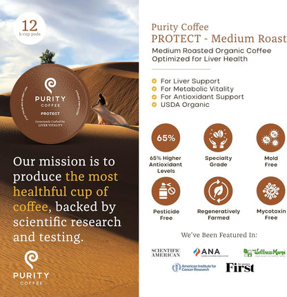 PROTECT: Light-Medium Roast - Single-Serve Coffee Pods - 12ct - image 2
