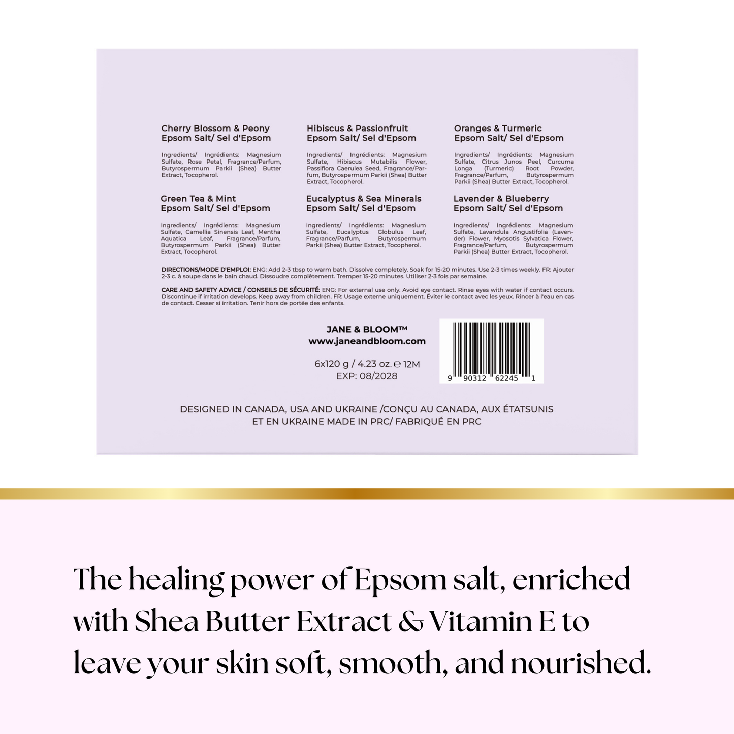 Jane & Bloom Epsom Salt Bath Gift Set