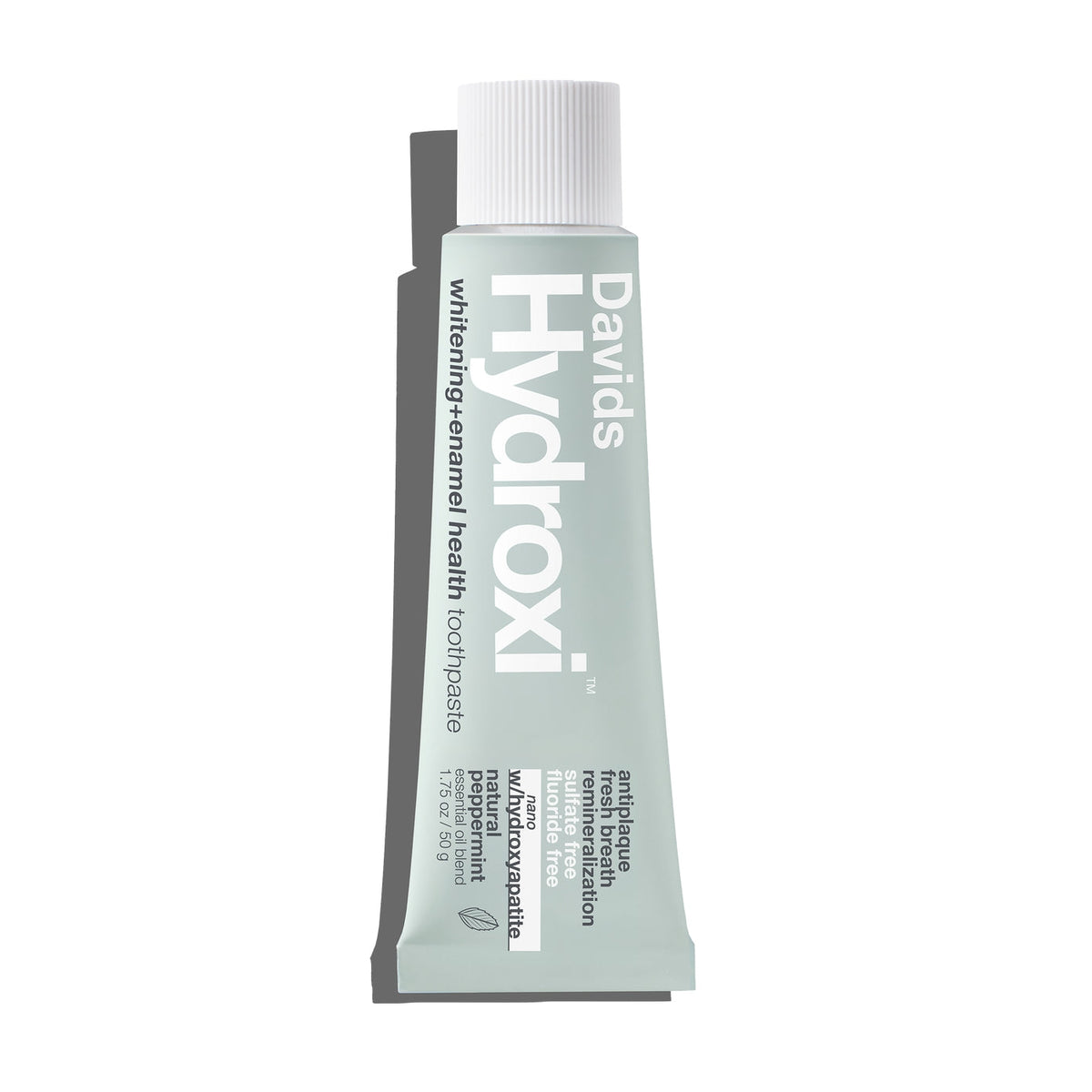 Davids Hydroxi™ Travel Size Toothpaste / Whitening + Enamel Health Nano-Hydroxyapatite / Peppermint / 1.75 oz - image 1