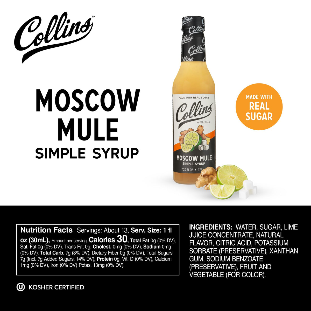 Collins Moscow Mule Syrup — 12.7 oz - image 4