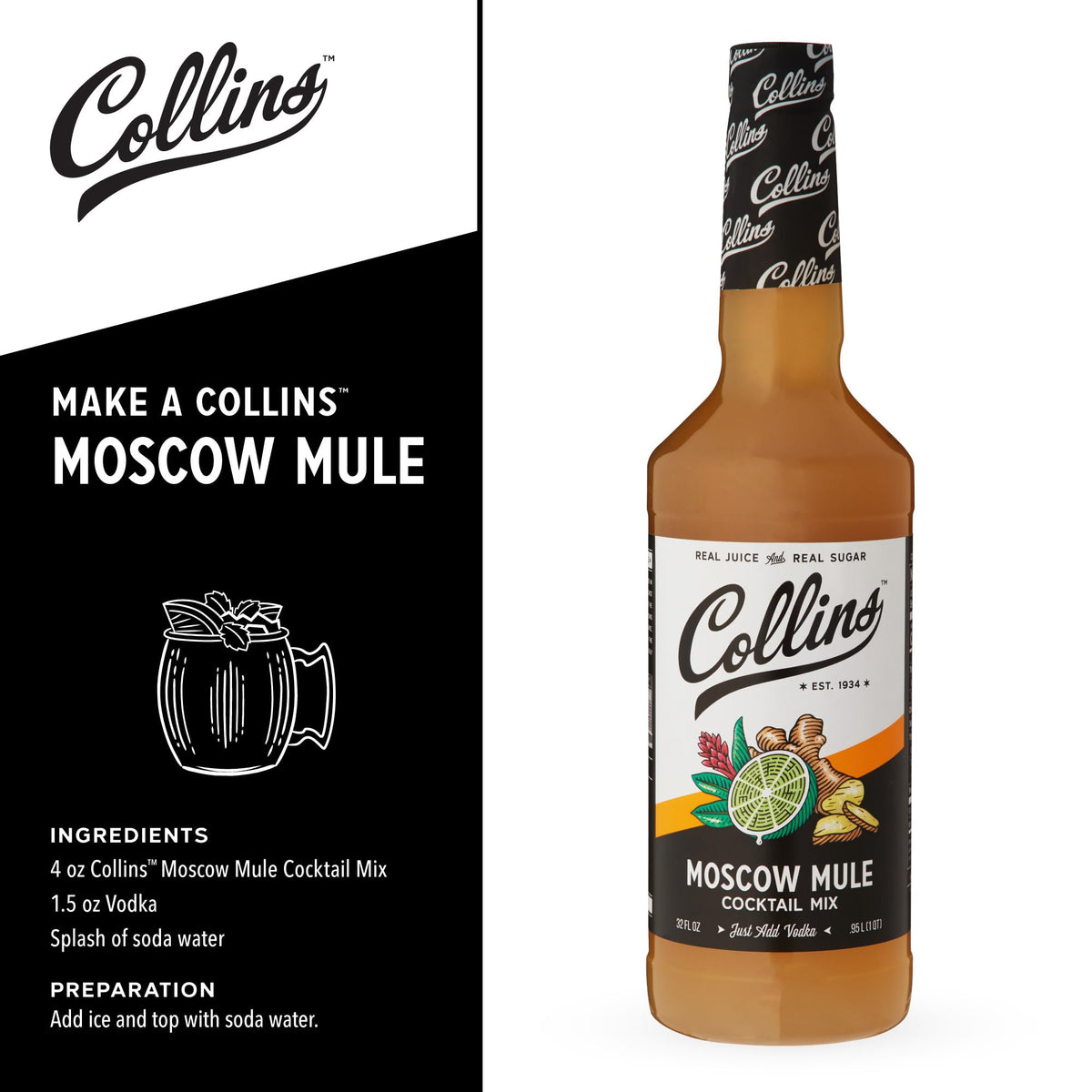 Collins Moscow Mule Mix — 32 oz - image 3