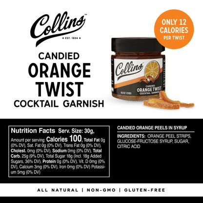 Collins Orange Twist in Syrup — 10 oz - image 3