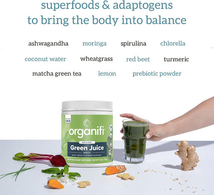 Organifi Green Juice – Superfood Blend with Adaptogens & Detox – Original Mint – 30 Servings - image 6