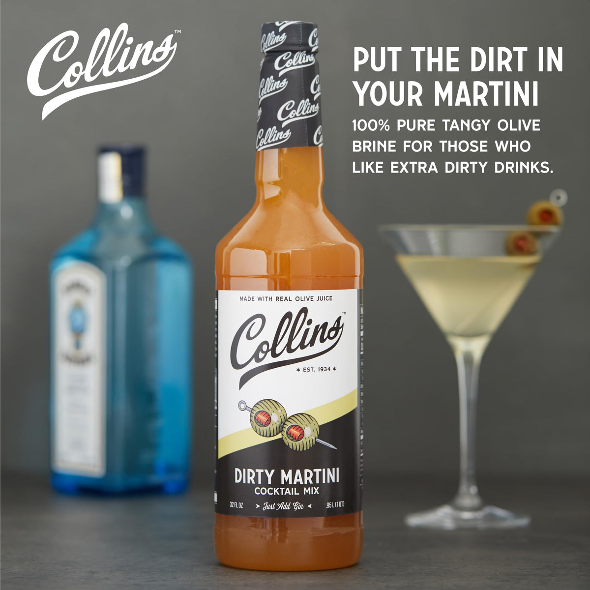 Collins Dirty Martini Mix — 32 oz - image 2