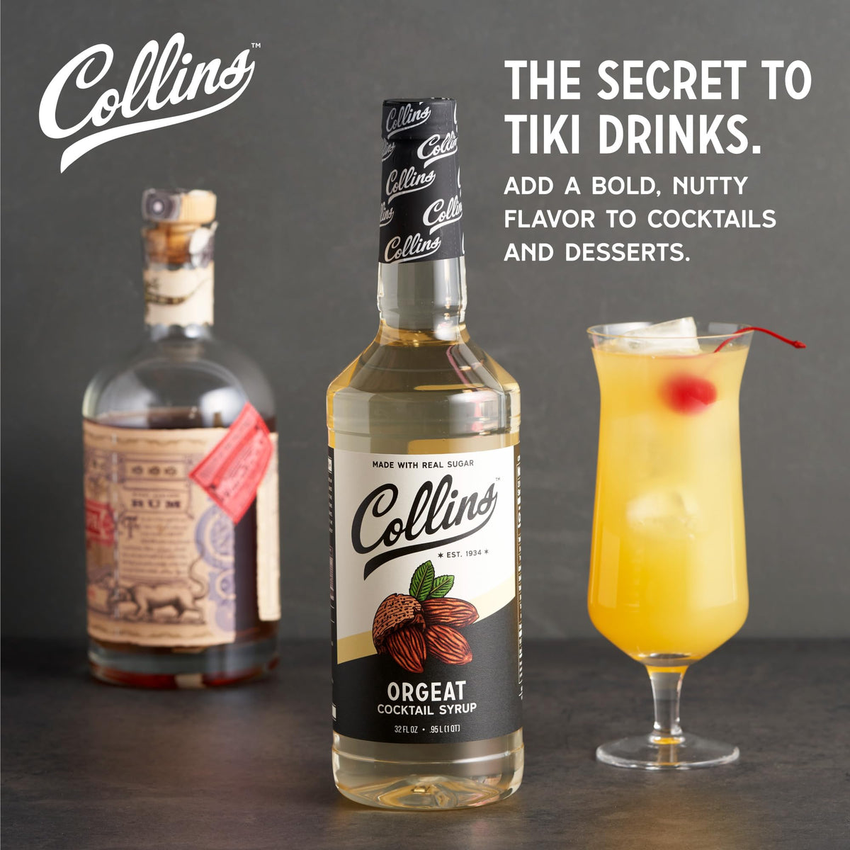 Collins Orgeat Cocktail Syrup — 32 oz - image 2