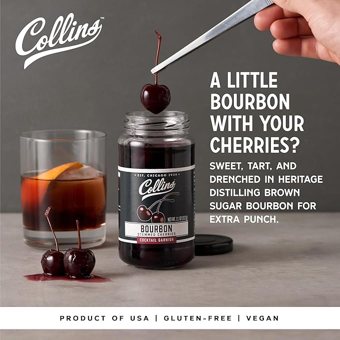 Collins Bourbon Cocktail Cherries — 11 oz - image 2
