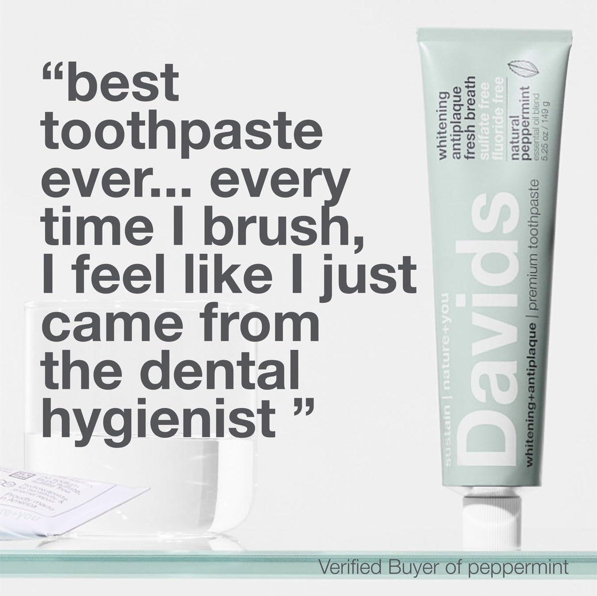Davids Natural Whitening Toothpaste with Peppermint Oil –  5.25 oz - image 6