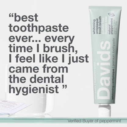 Davids Natural Whitening Toothpaste with Peppermint Oil –  5.25 oz - image 6
