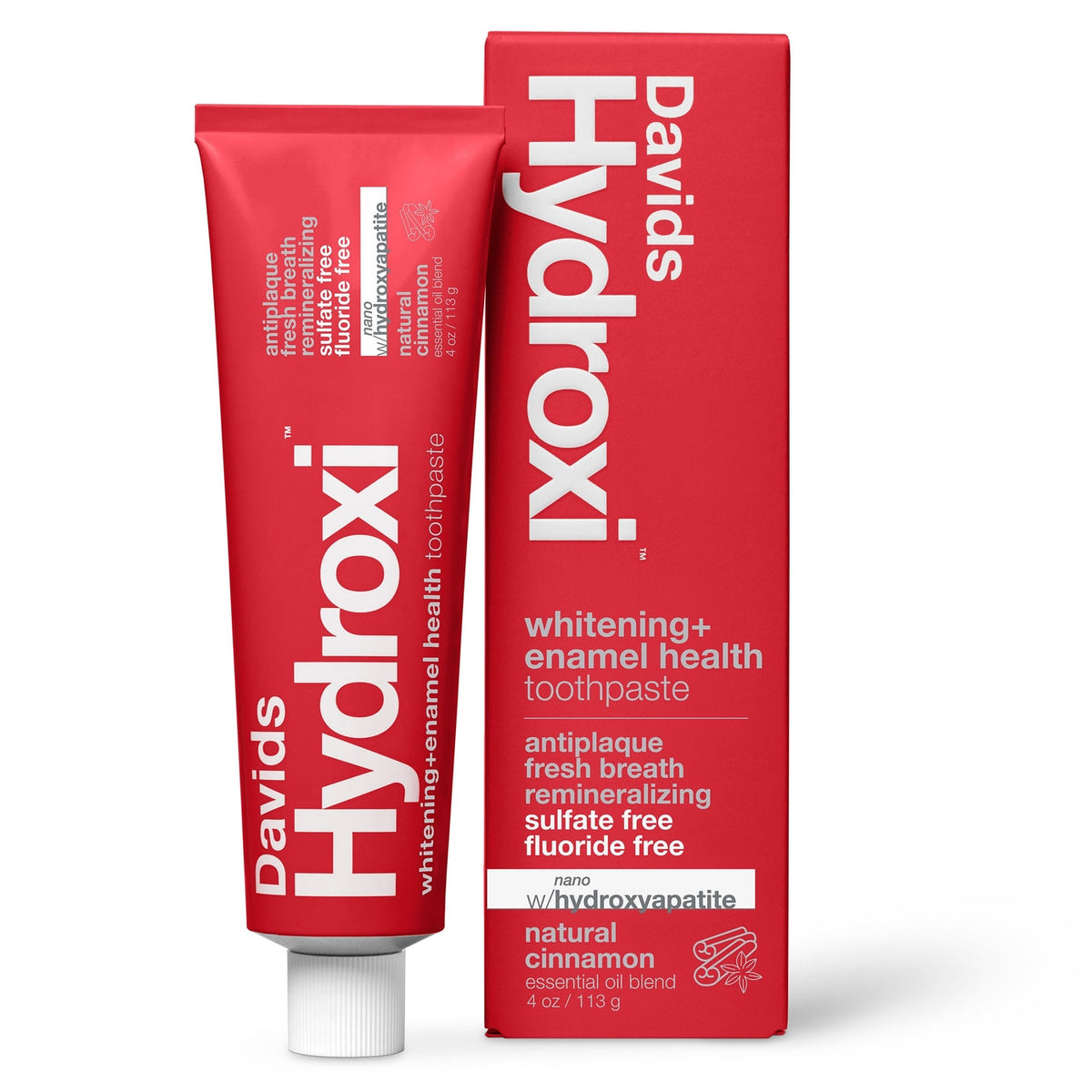 Davids Hydroxi™ Whitening+Enamel Health Nano Hydroxyapatite Premium Toothpaste / Cinnamon - image 1
