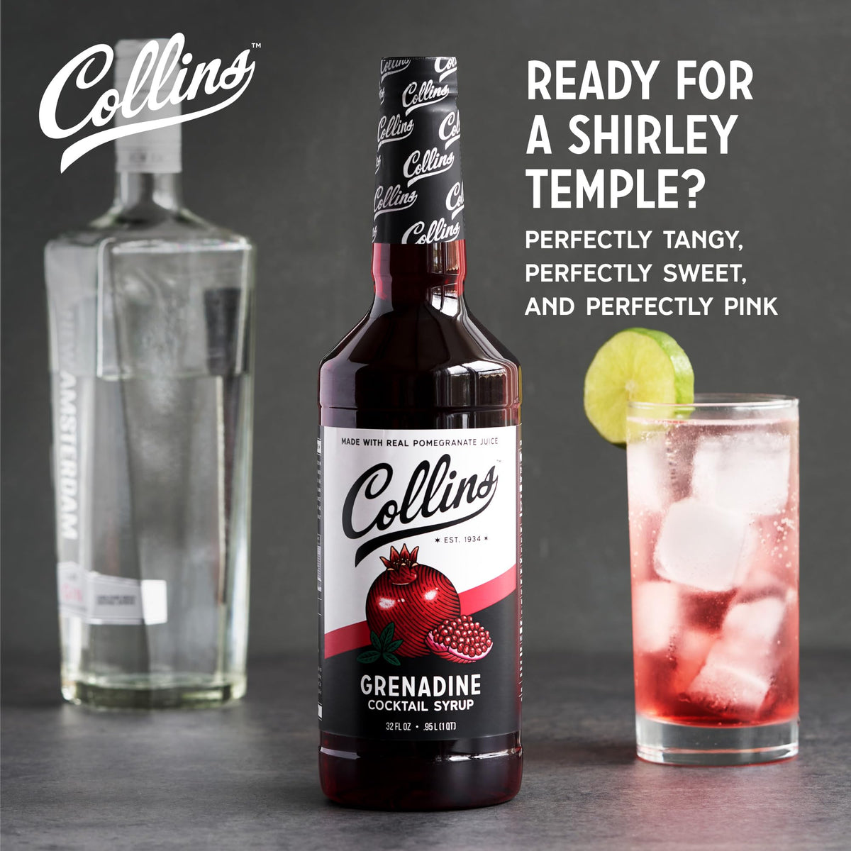 Collins Grenadine Cocktail Syrup — 32 oz - image 2