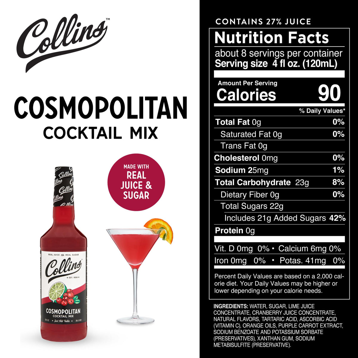 Collins Cosmopolitan Mix — 32 oz - image 4