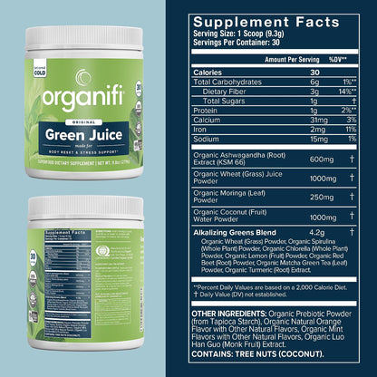 Organifi Green Juice – Superfood Blend with Adaptogens & Detox – Original Mint – 30 Servings - image 2