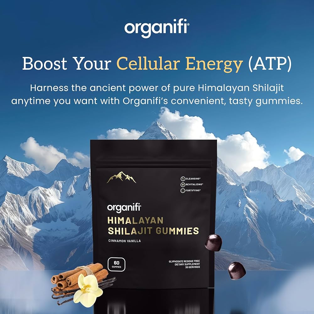 Organifi Shilajit Gummies – Vitality & Energy Booster – 60 Gummies - image 1