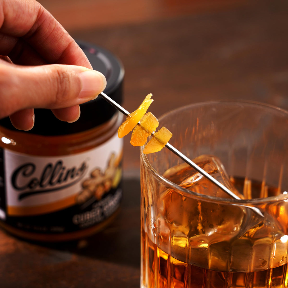 Collins Ginger Syrup with Cubed Ginger — 10.6 oz - image 8
