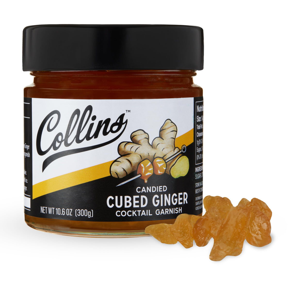 Collins Ginger Syrup with Cubed Ginger — 10.6 oz - image 1