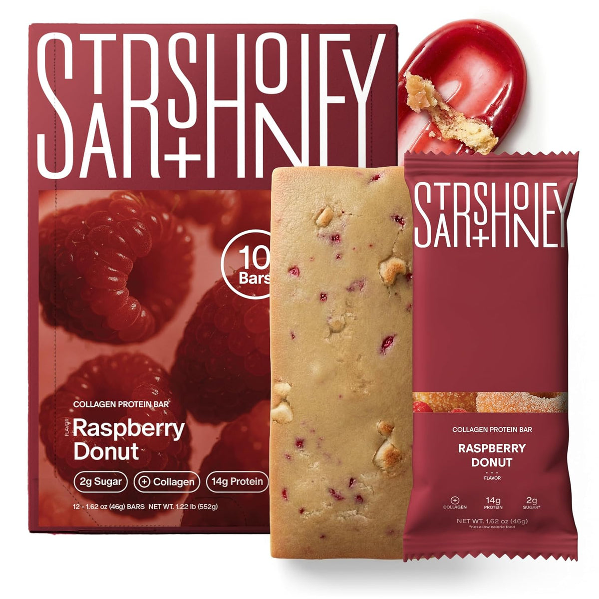 Stars + Honey The Raspberry Donut Collagen Protein Bars - image 1