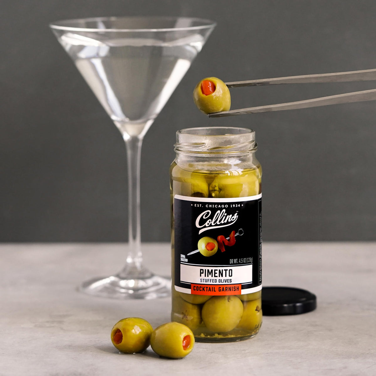 Collins Gourmet Martini Pimento Olives — 4.75 oz - image 6