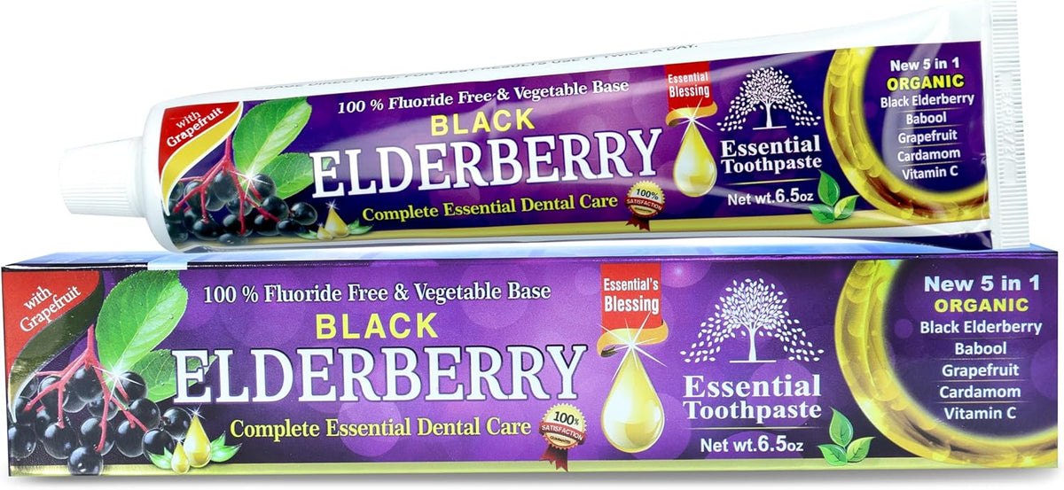 Essential Toothpaste Black Elderberry Fluoride-Free Toothpaste 6.5 oz - image 1