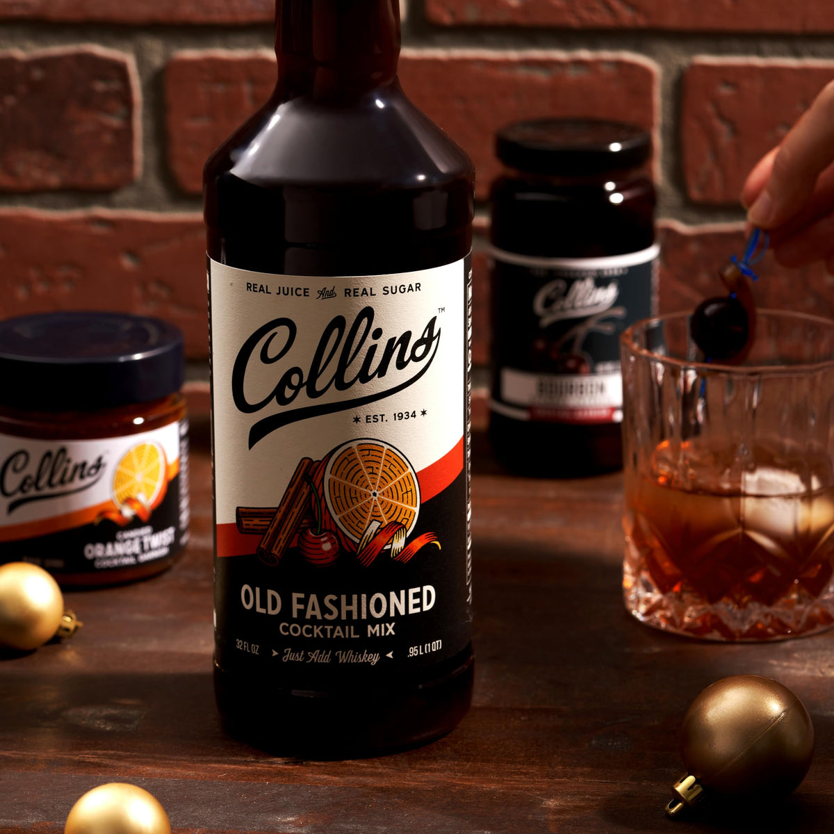Collins Old Fashioned Kit — Mix, Cherries, Orange Garnish & Pick - image 9