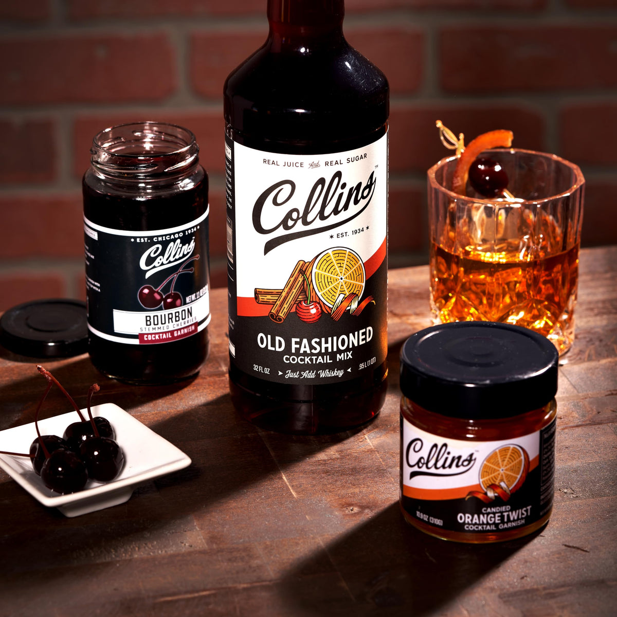 Collins Old Fashioned Kit — Mix, Cherries, Orange Garnish & Pick - image 7