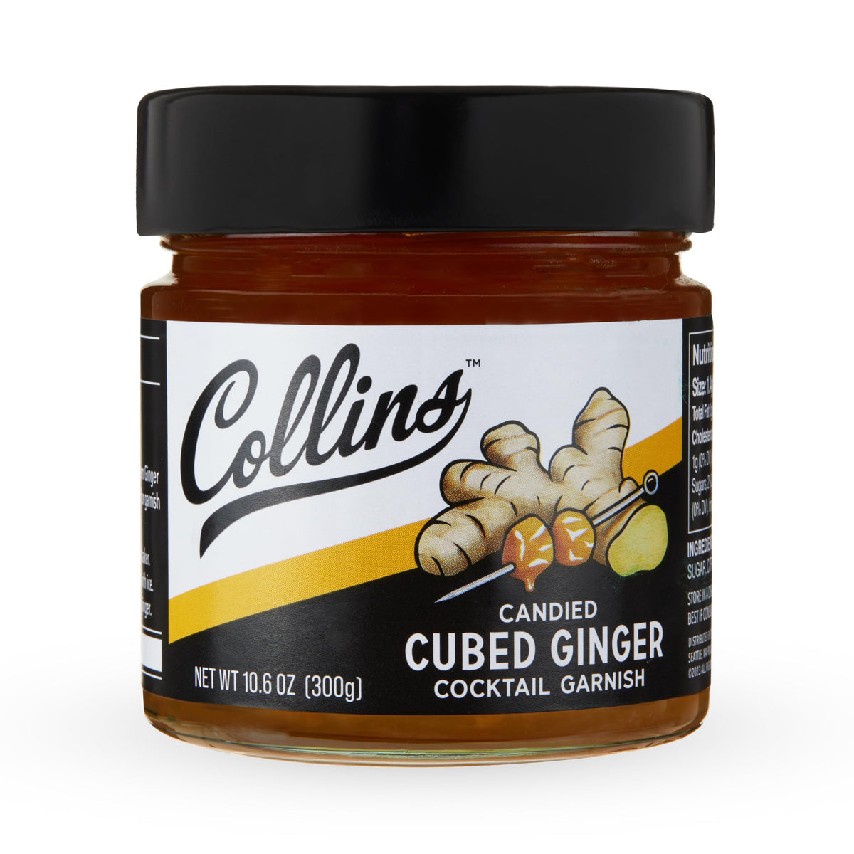 Collins Ginger Syrup with Cubed Ginger — 10.6 oz - image 9