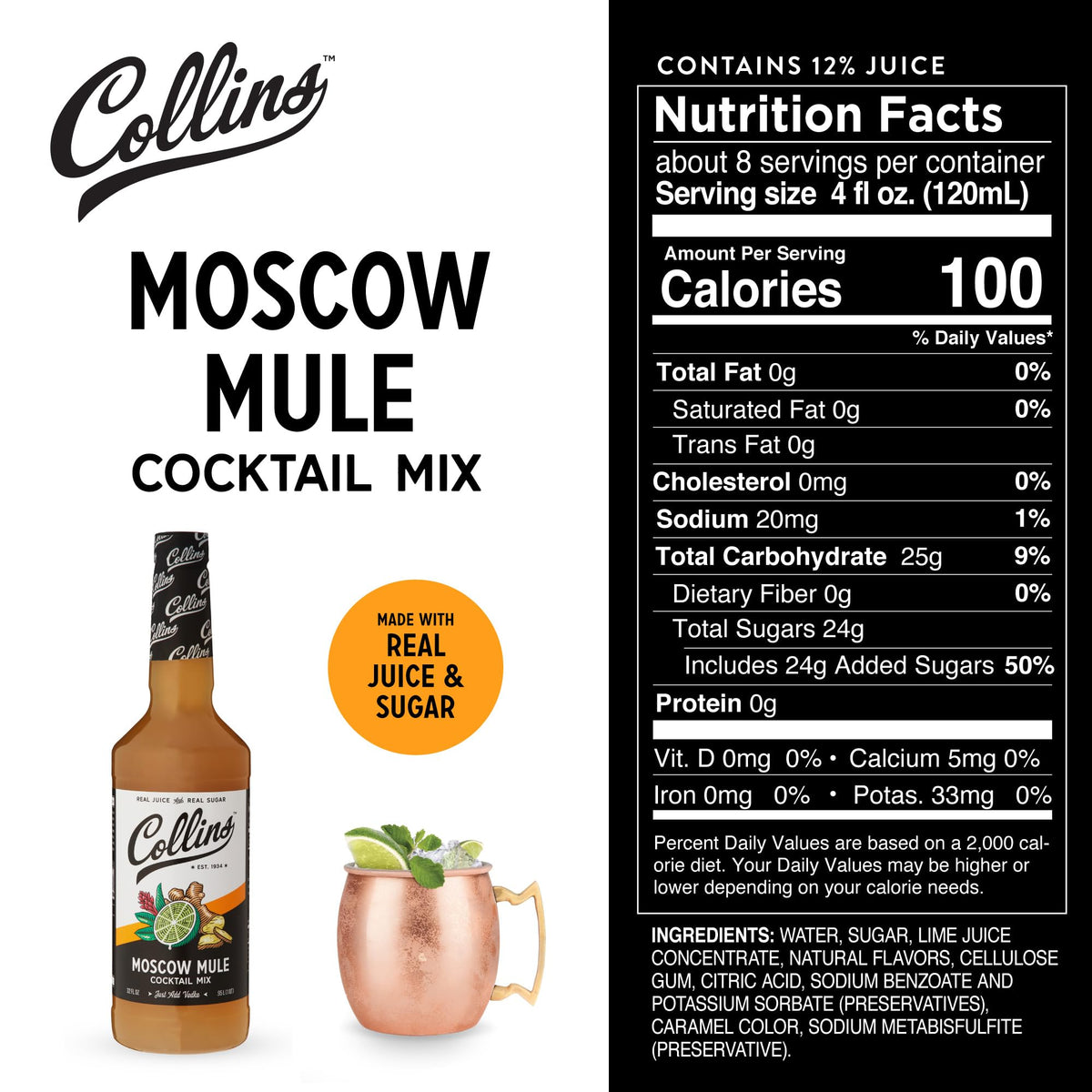 Collins Moscow Mule Mix — 32 oz - image 4