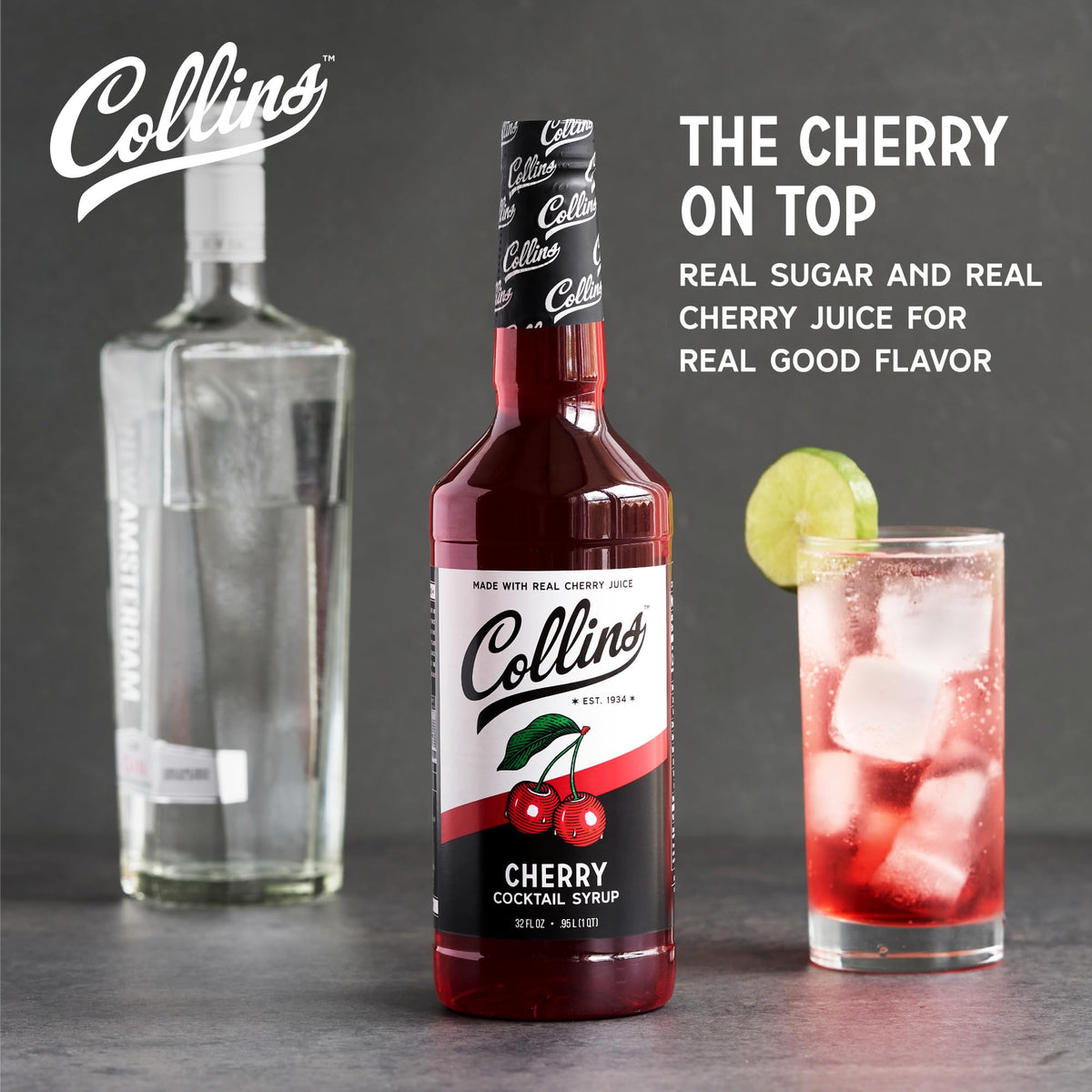Collins Cherry Syrup — 32 oz - image 2