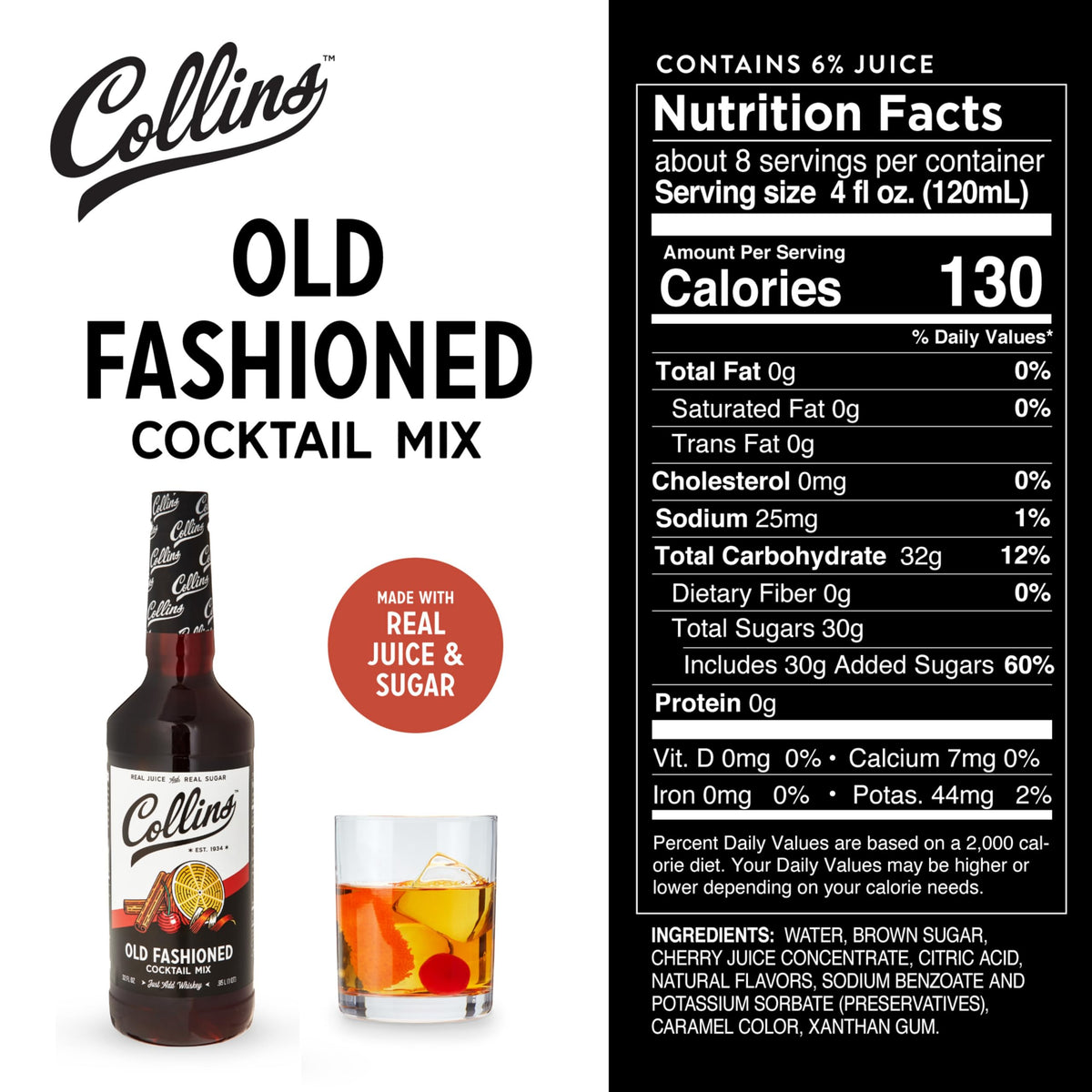 Collins Old Fashioned Kit — Mix, Cherries, Orange Garnish & Pick - image 4