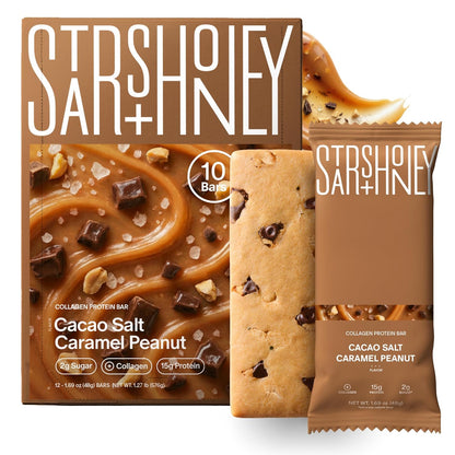 Stars + Honey Cacao Salt Caramel Peanut Collagen Protein Bars - image 1