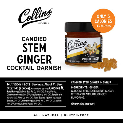 Collins Ginger Syrup with Cubed Ginger — 10.6 oz - image 4