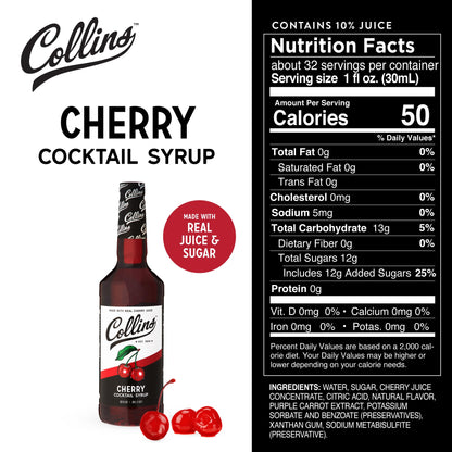 Collins Cherry Syrup — 32 oz - image 4